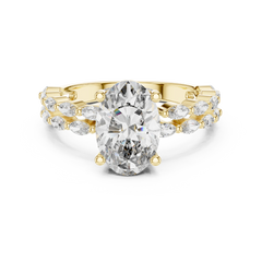 Oval Marquise-Duo Band