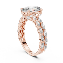Oval Marquise-Duo Band
