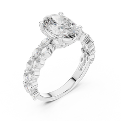 Oval Marquise-Duo Band
