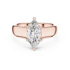 Marquise Wide-Band Solitaire