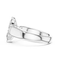 Marquise Wide-Band Solitaire