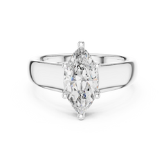 Marquise Wide-Band Solitaire