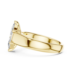 Marquise Wide-Band Solitaire