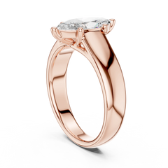 Marquise Wide-Band Solitaire