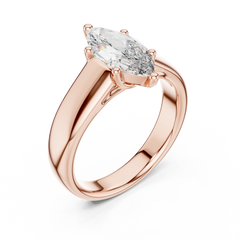 Marquise Wide-Band Solitaire