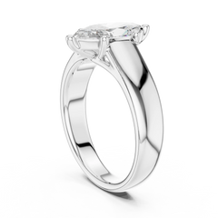 Marquise Wide-Band Solitaire