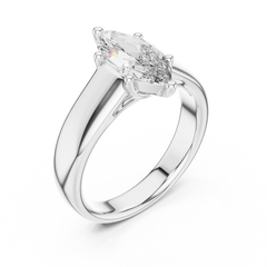 Marquise Wide-Band Solitaire