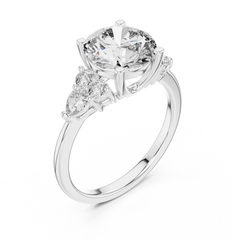 Round Pear-Cluster Ring