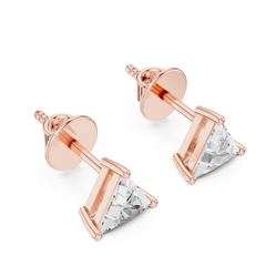 Aurevia PrismEdge Trillion Diamond Studs