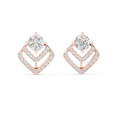Aurevia Radiant V-Frame Diamond Studs