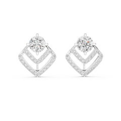 Aurevia Radiant V-Frame Diamond Studs