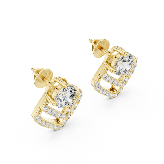 Radiant V-Frame Diamond Studs