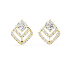Aurevia Radiant V-Frame Diamond Studs