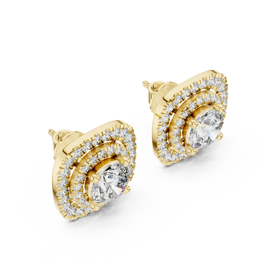 Regal Aura Cushion Halo Studs