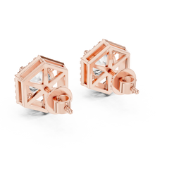 Aurevia HexaHalo Diamond Studs