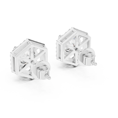 Aurevia HexaHalo Diamond Studs