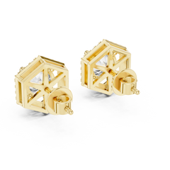 Aurevia HexaHalo Diamond Studs