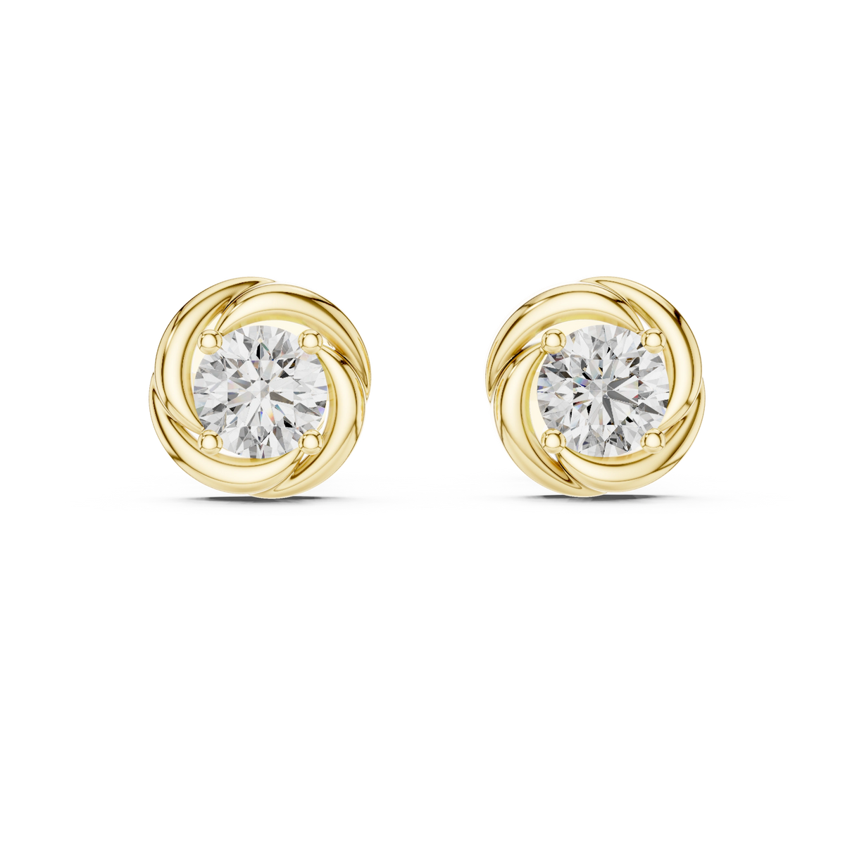 Aurevia TwirlGlow Diamond Studs