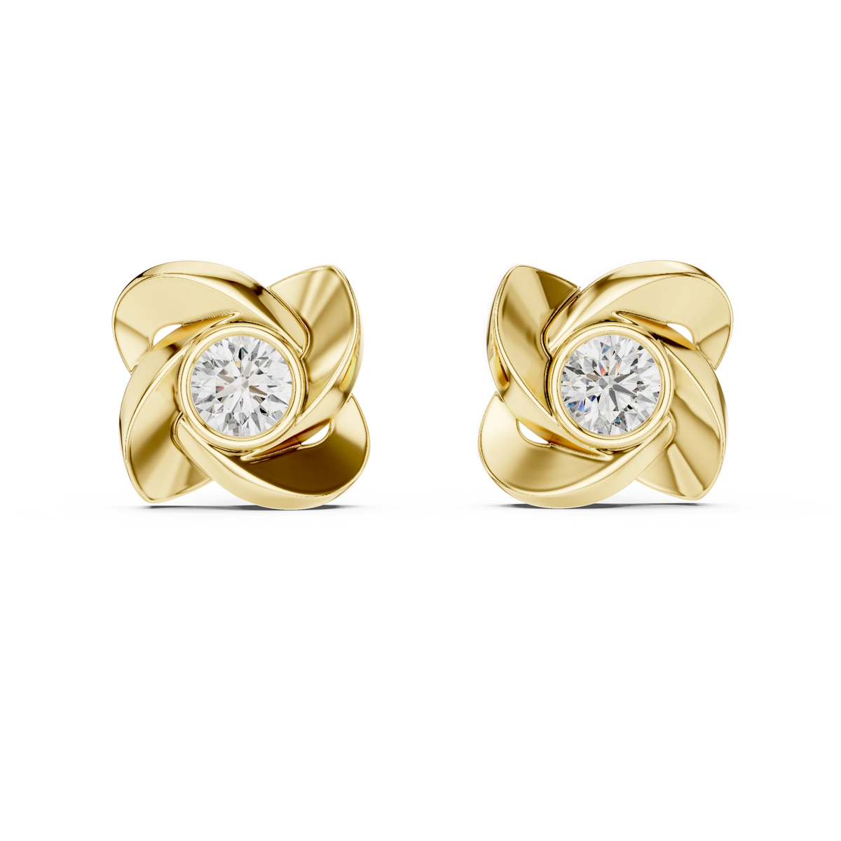 Aurevia PetalGlow Diamond Studs