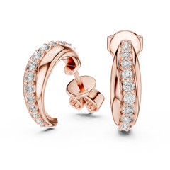 Aurevia Sculpted Pavé Huggie Earrings