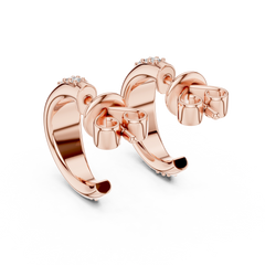 Aurevia Sculpted Pavé Huggie Earrings