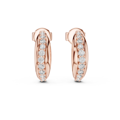 Aurevia Sculpted Pavé Huggie Earrings
