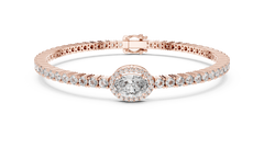 Aurevia Oval Halo Solitaire Bracelet