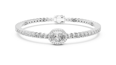 Aurevia Oval Halo Solitaire Bracelet