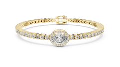 Aurevia Oval Halo Solitaire Bracelet