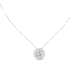 Aurevia Luminous Halo Solitaire Pendant