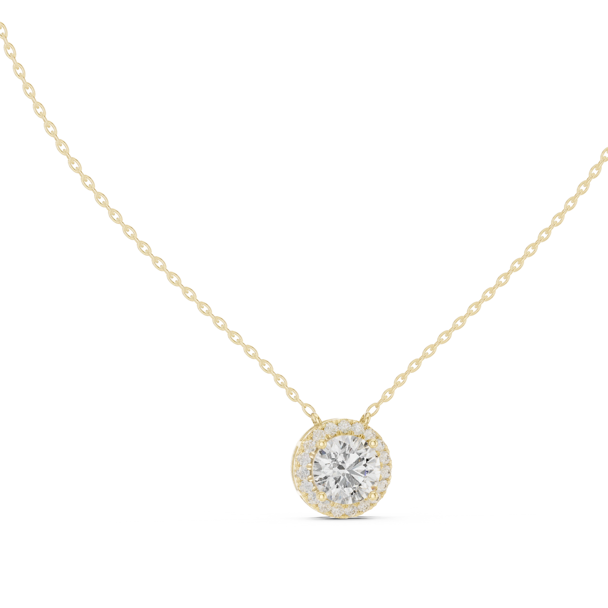 Aurevia Luminous Halo Solitaire Pendant