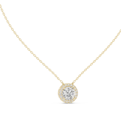 Aurevia Luminous Halo Solitaire Pendant