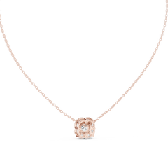 Aurevia Floral Halo Square Pendant