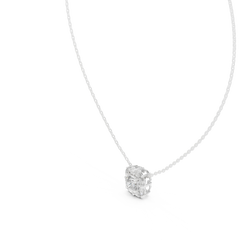 Aurevia Floral Halo Square Pendant