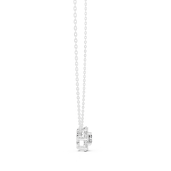 Aurevia Floral Halo Square Pendant