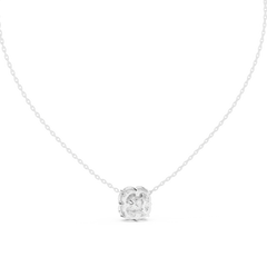 Aurevia Floral Halo Square Pendant