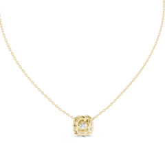 Aurevia Floral Halo Square Pendant