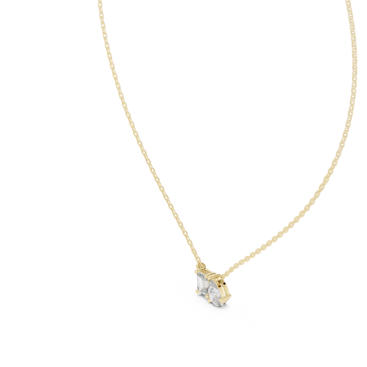 Toi et Moi Emerald & Pear Pendant