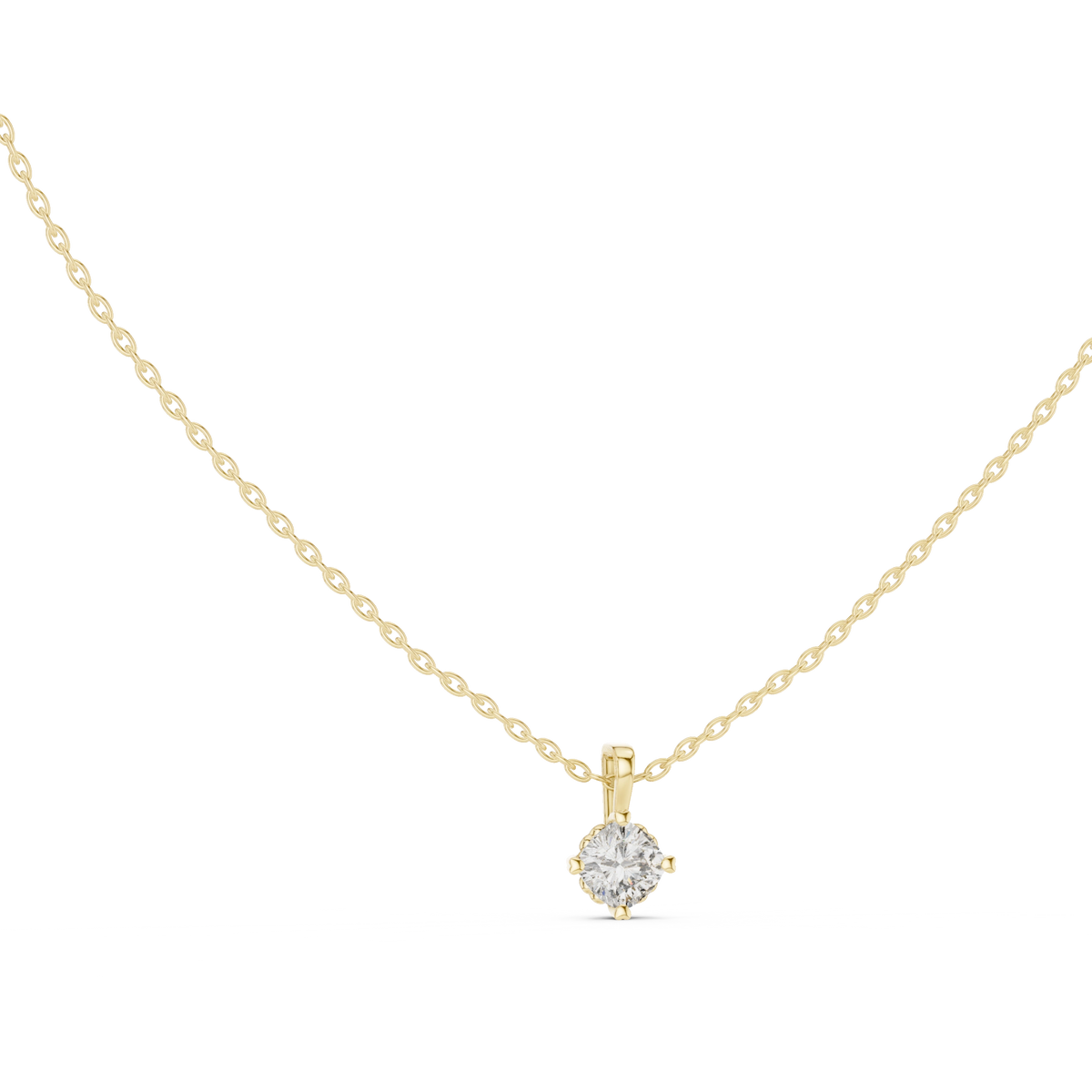 Aurevia Round Solitaire Pendant