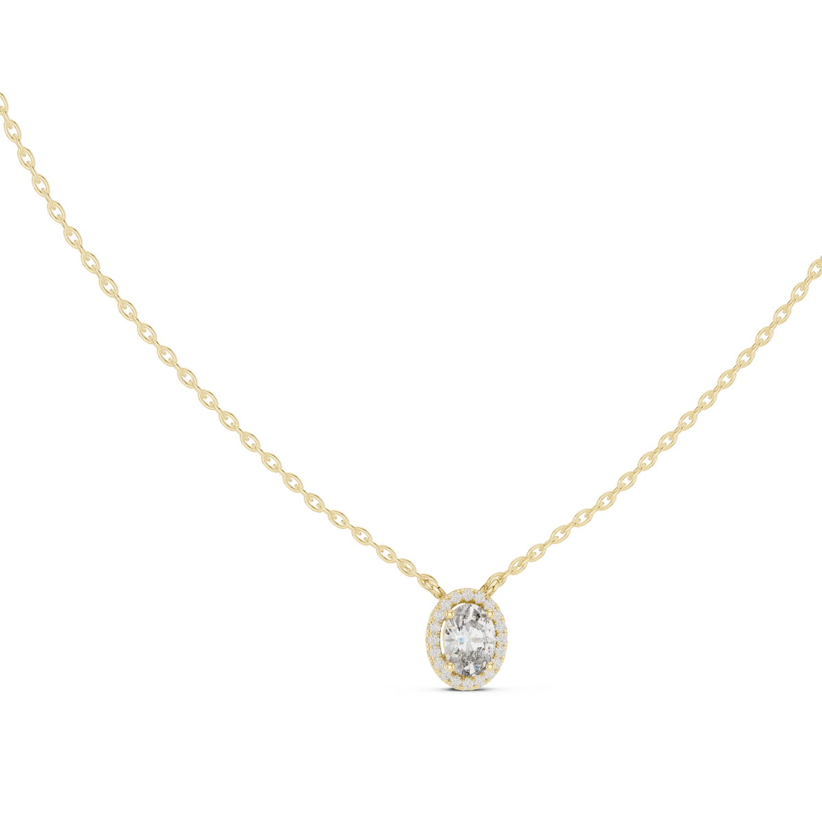 Aurevia Oval Halo Pendant