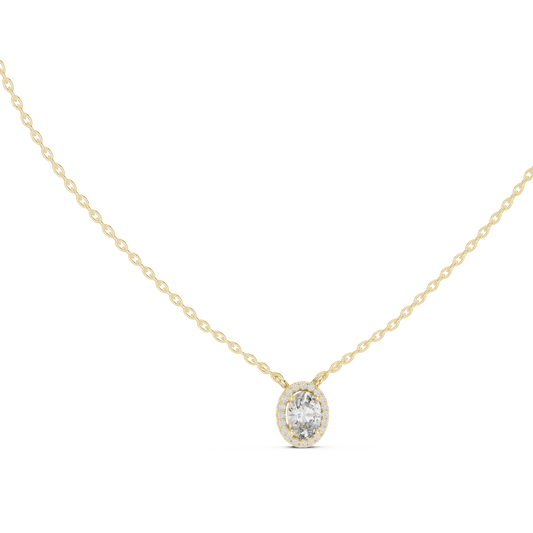 Oval Halo Pendant