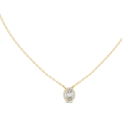 Aurevia Oval Halo Pendant