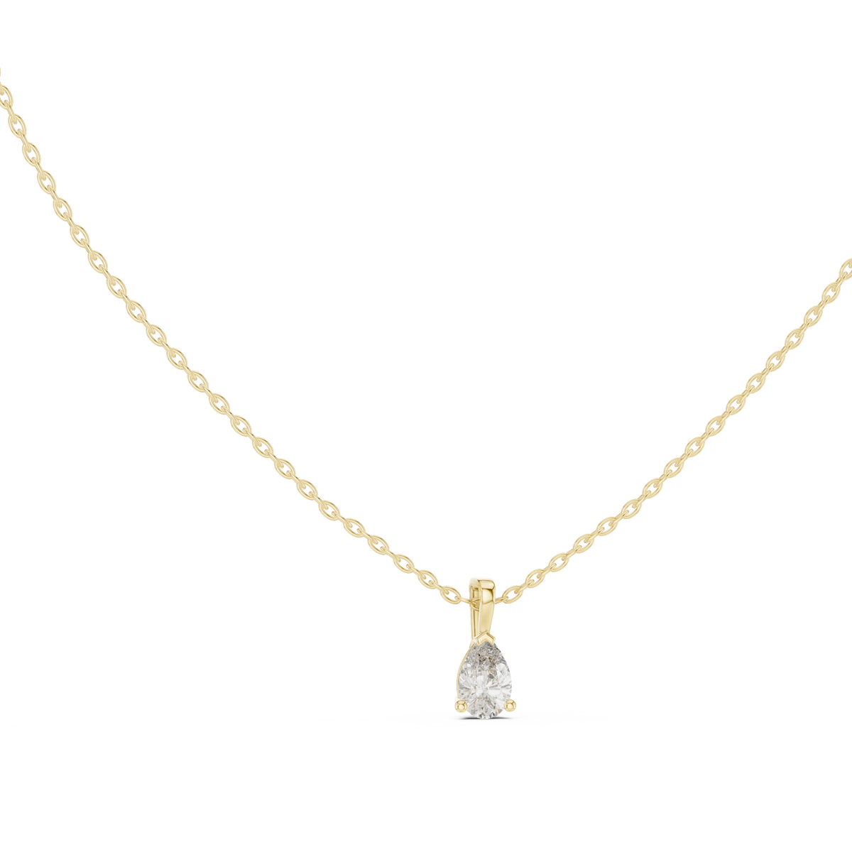 Aurevia Teardrop Solitaire Pendant