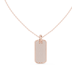 Aurevia Pavé Dog Tag Pendant