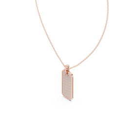Aurevia Pavé Dog Tag Pendant