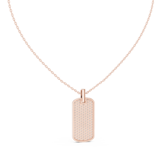 Aurevia Pavé Dog Tag Pendant