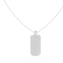 Aurevia Pavé Dog Tag Pendant