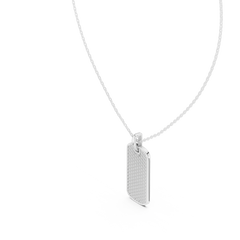 Aurevia Pavé Dog Tag Pendant