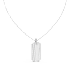 Aurevia Pavé Dog Tag Pendant