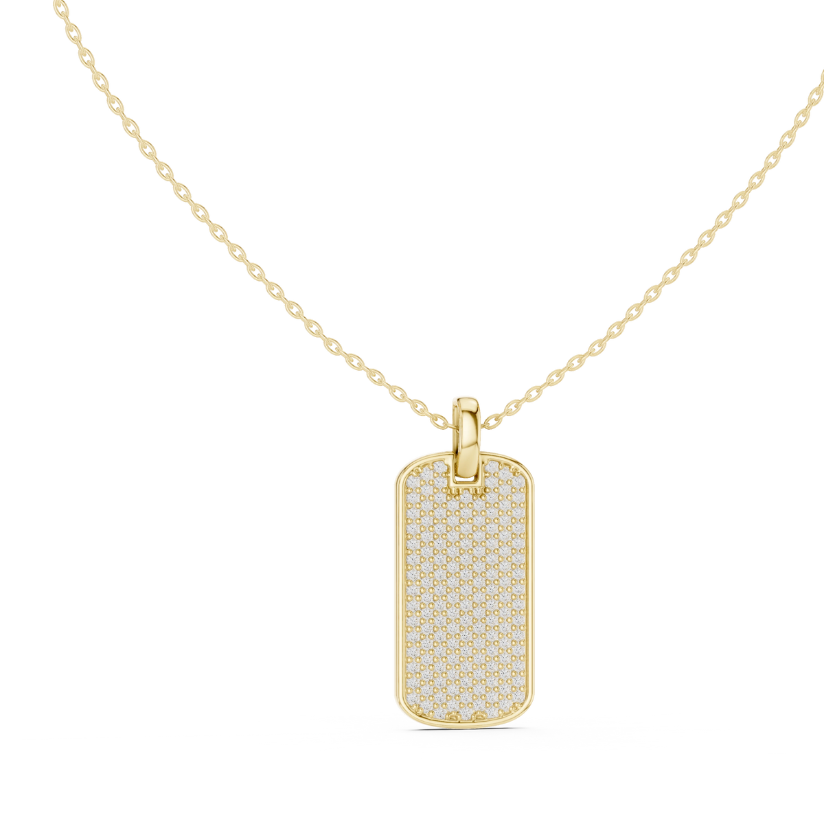 Aurevia Pavé Dog Tag Pendant